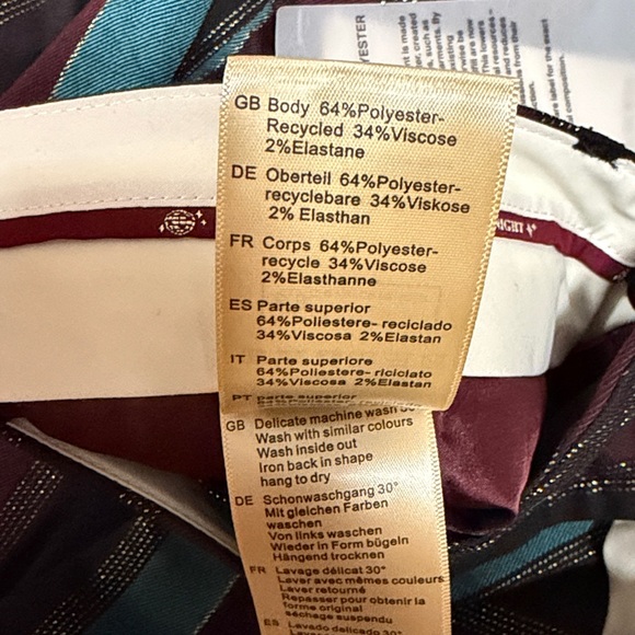 Scotch & Soda Violet Glitter Striped Flare Pants, sz 32x30 - Picture 10 of 16